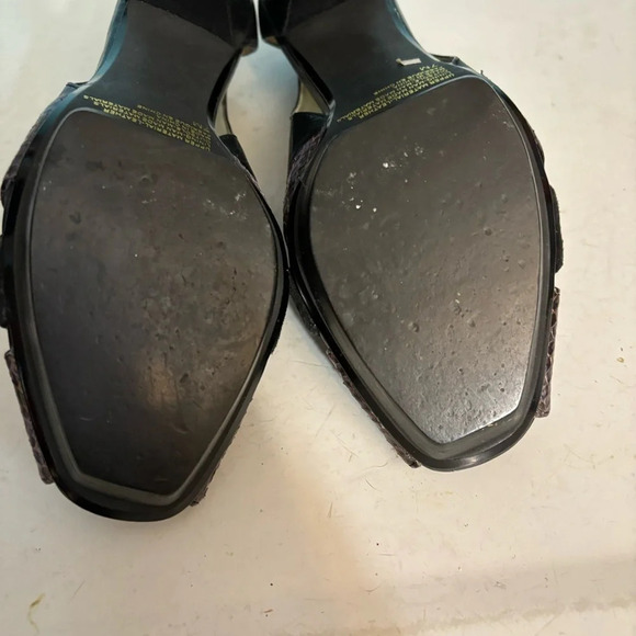 BNWOB Vianni collection women’s purple & black animal print stiletto heels 7 - Picture 11 of 13